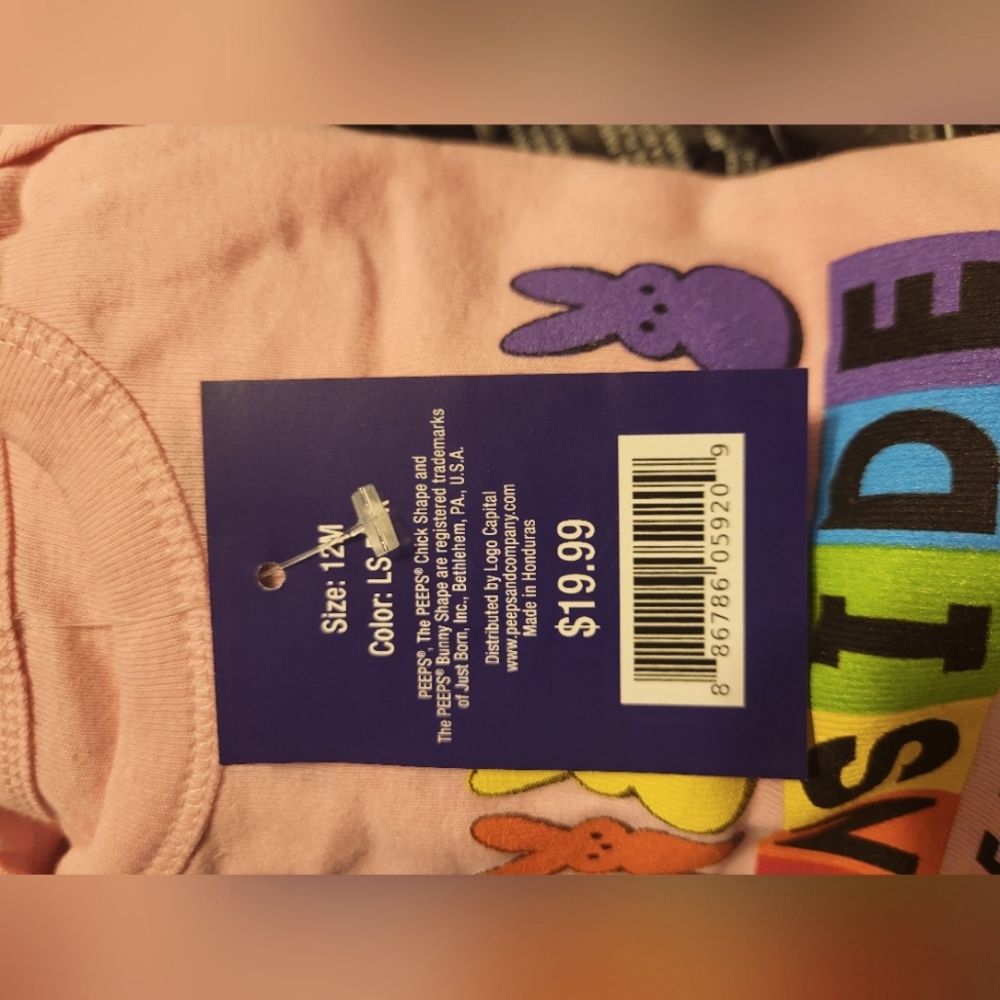 Pink peep onesie
